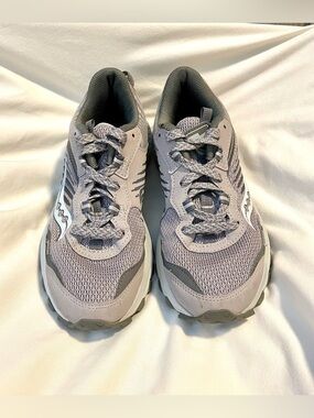 *EUC* SAUCONY Trail Running Shoes~S10668-17 - Lite Aqua/Grey - Women's Size 7